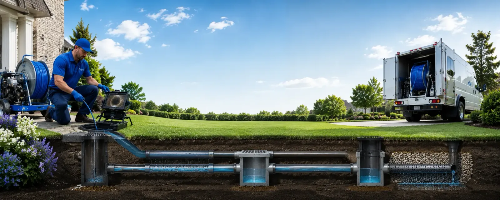 Outdoor drain cleaning information for South Wales, NY